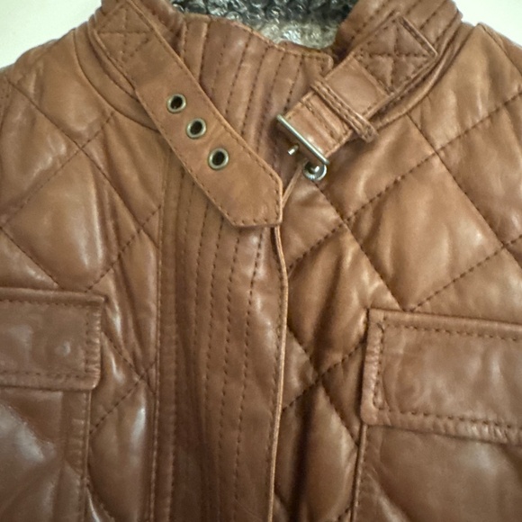 Vintage New Without Tags Eddie Bauer Lambswool Leather Jacket - Picture 11 of 12